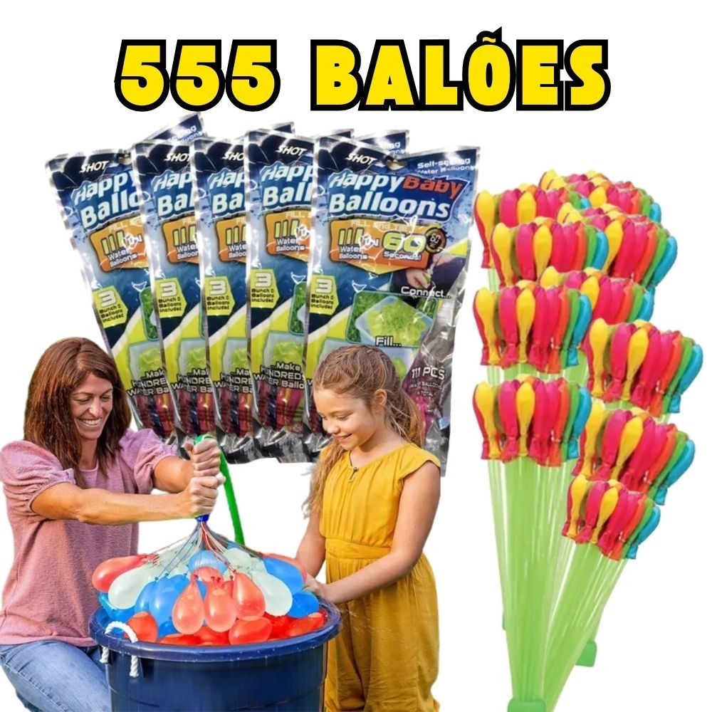 555 Balão De Água Guerra De Bexiga Splash Ball 5 Pacotes com 111 Bexigas Cada