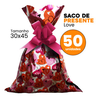 Kit 50 Sacos Presente 30x45 Aniversário Festa Natal Lembrancinha em Oferta na Shopee
