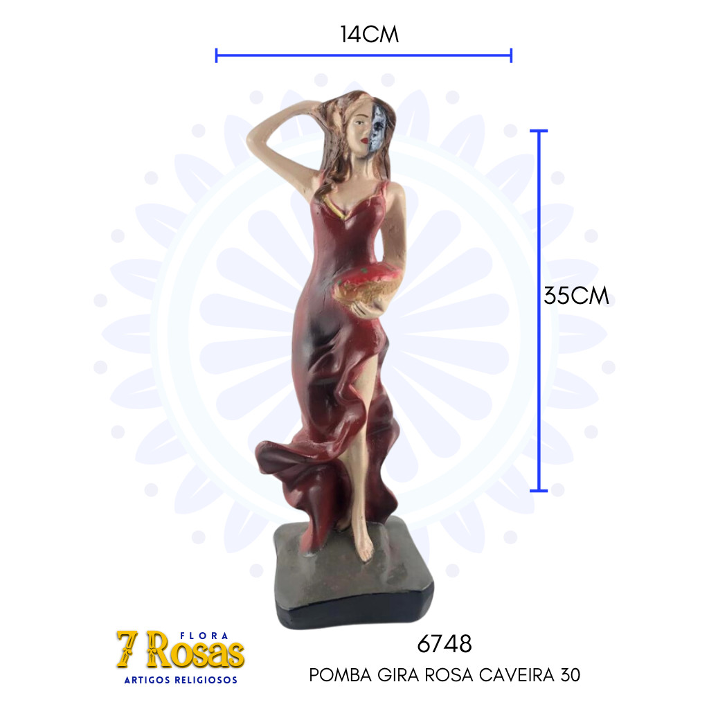 POMBA GIRA ROSA CAVEIRA VESTIDO 30
