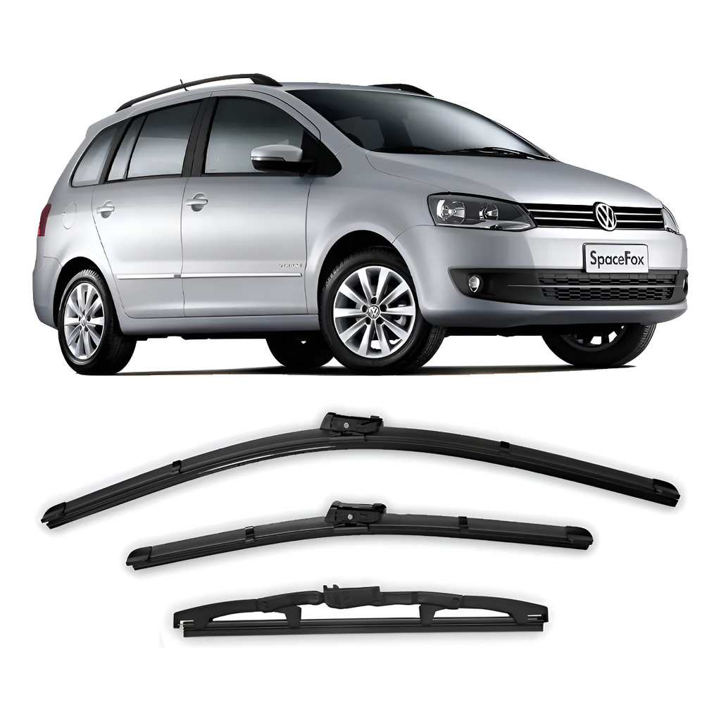 Kit de Palhetas para Limpador de Parabrisa Dianteiro e Traseiro Volkswagen SpaceFox 2006-2012 em Oferta na Shopee