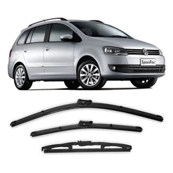 Kit de Palhetas para Limpador de Parabrisa Dianteiro e Traseiro Volkswagen SpaceFox 2006-2012