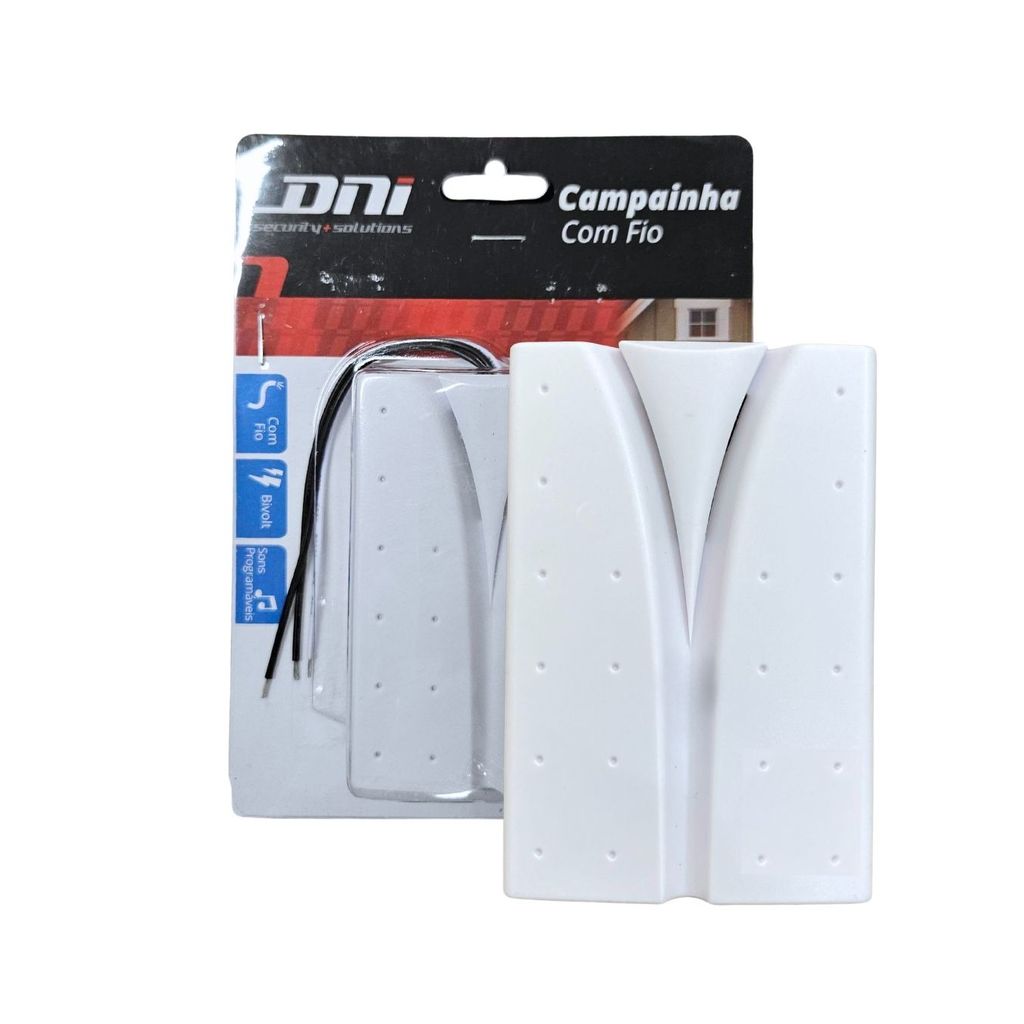 Campainha Residencial Eletrônica com Sons Programáveis Bivolt DNI 6335 Campainha Musical em Oferta na Shopee