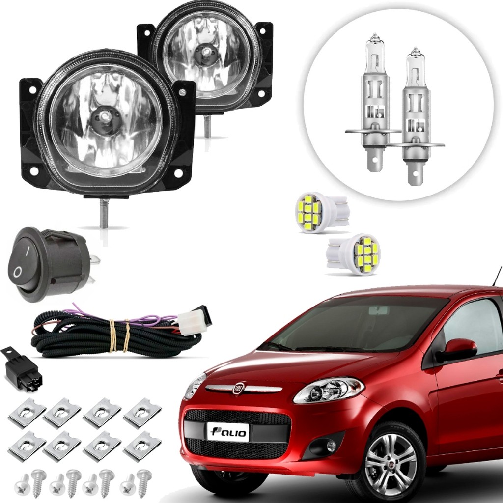 Par Cibie Auxiliar Farol Milha Vidro Fiat Novo Palio 2012 13 14  H1 Universal em Oferta na Shopee