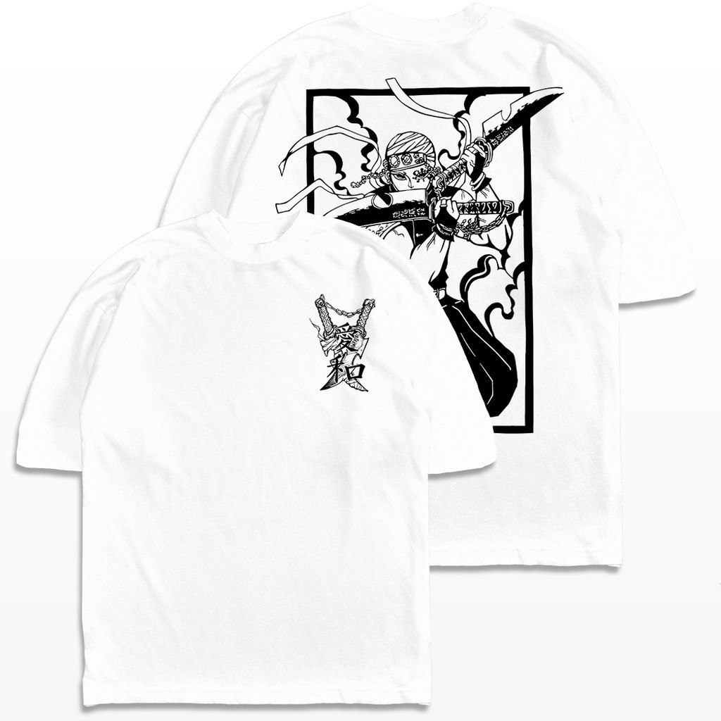 [Camiseta Premium em Algodão Puro]SISI Camiseta Oversized Uzui Tengen Mangá Streetwear Harajuku Aesthetic Camisa Unissex