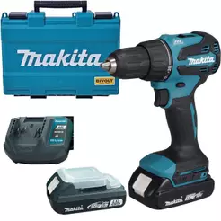 Parafusadeira Furadeira Impacto 18V 1/2 POL com 2 Baterias Carregador e Maleta MAKITA