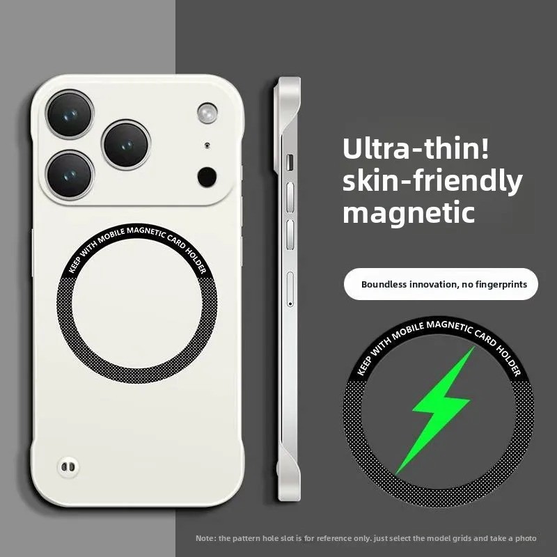 Capa Magnética Ultrafina Sem Limites Para iPhone 17 Pro Max 16 15 14 13 12 11 17 Air 14 15 16 Plus 15 Traseira Moldura P
