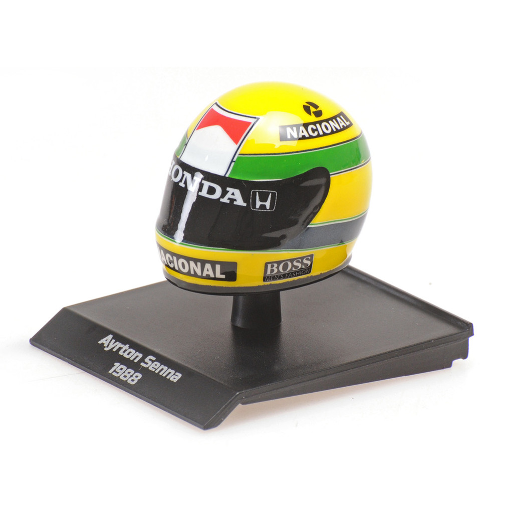 Miniatura Capacete Ayrton Senna 1988 - Campeão - McLaren MP4/4 - Minichamps - 1:10