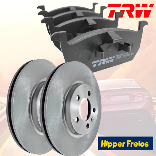 Jogo Disco Freio Hf Pastilha Trw Dianteira Virtus Polo Tsi