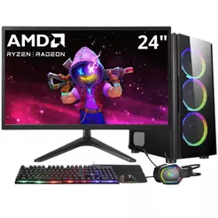 PC Gamer 3green Winner, AMD Ryzen 7 5700G, 16GB DDR4, SSD 512GB, Fonte 500W, Monitor 24" LED, Kit Gamer - GSW-24013