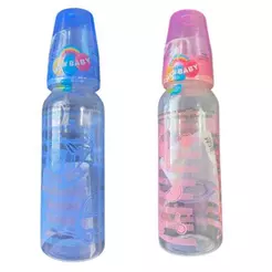 Mamadeira 240ml Bico Macio Redondo New Baby – Rosa ou Azul