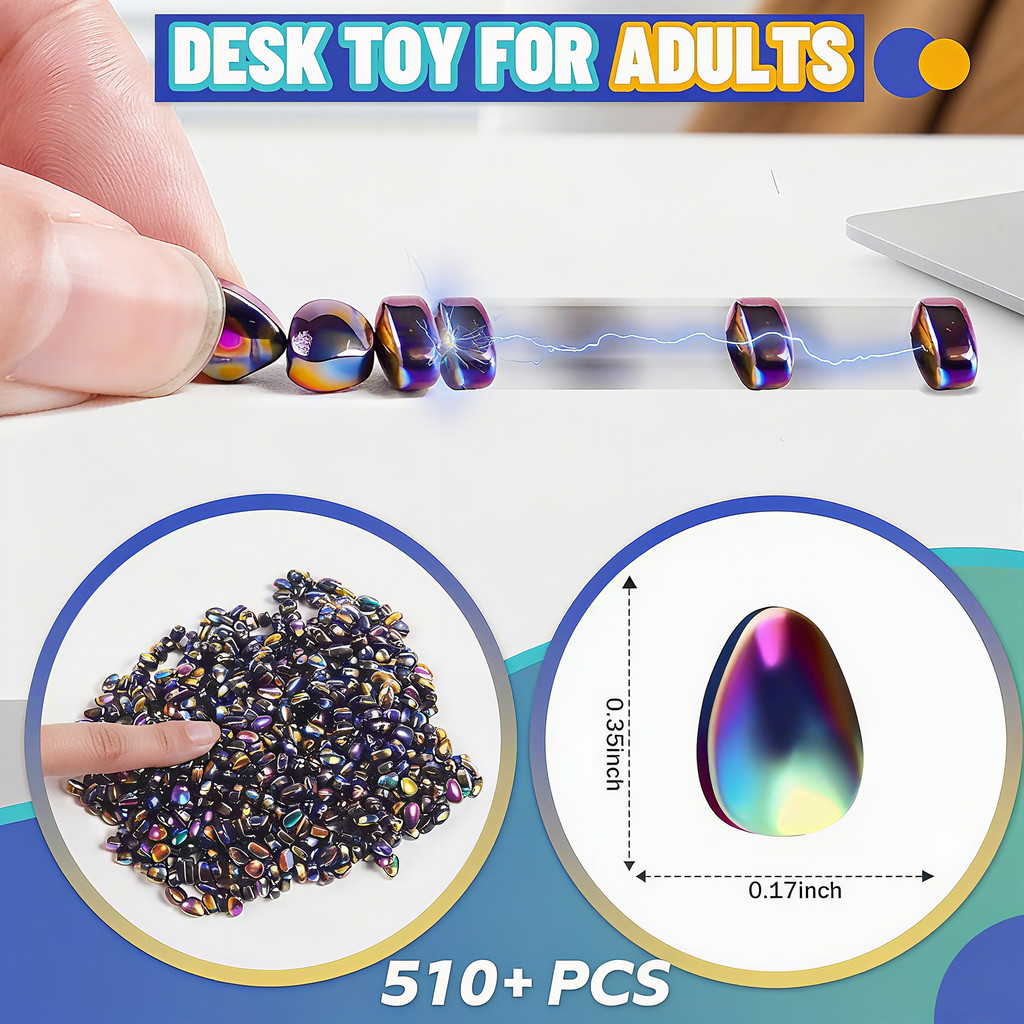 Massa De Ferrite Magnética , Mais De 510 Peças Ímã Fraco Fidget Rock Pebbles Ansiedade Anti Stress Relief Toys Para Adul