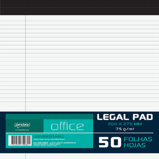 Bloco Pautado Universitário Legal Pad 50 Folhas Office Collection – 1 Unidade