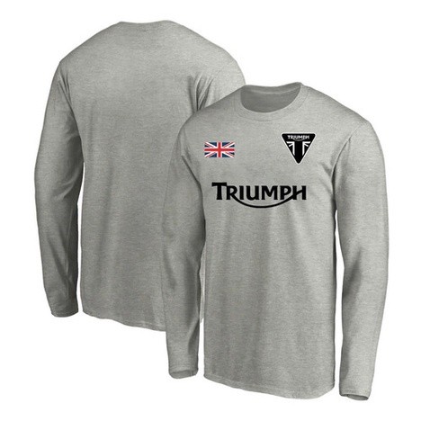 Camiseta Camisa Manga Longa Algodão Triumph Moto Tr2