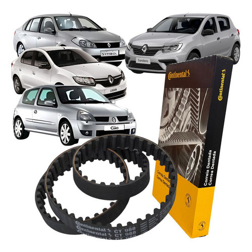 Correia Dentada Logan Sandero Clio Symbol 1.6 8v 2007 2008 em Oferta na Shopee