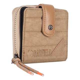Carteira Garfield Tactel Nylon Pequena Bege Gf2891