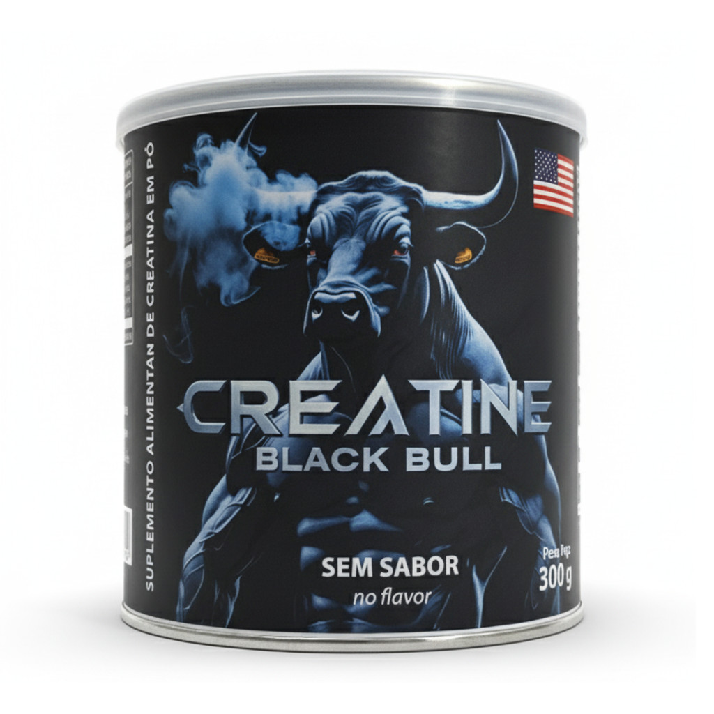 Creatina Black Bull Suplementos 300G 100% Pura PREMIUM em Oferta na Shopee