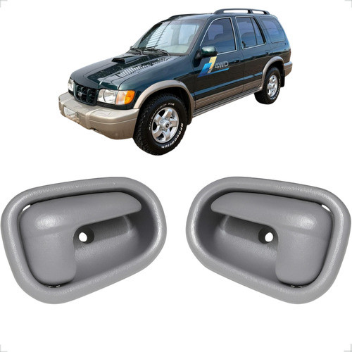 Par Maçaneta Interna Kia Sportage 1995 1996 1997 1998 1999 2000 2001 2003 Cinza Dianteira/traseira