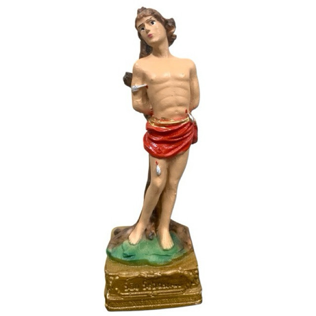 IMAGEM DE SÃO SEBASTIÃO MINI DE RESINA 9CM