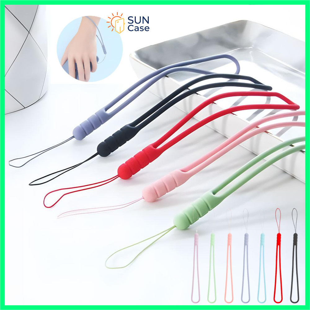 Silicone Capa De Telefone Fofa Com Cordão Curto-Multiuso Para Bolsas Cartões Durável Elegante Em Cores lanyard GS006 em Oferta na Shopee