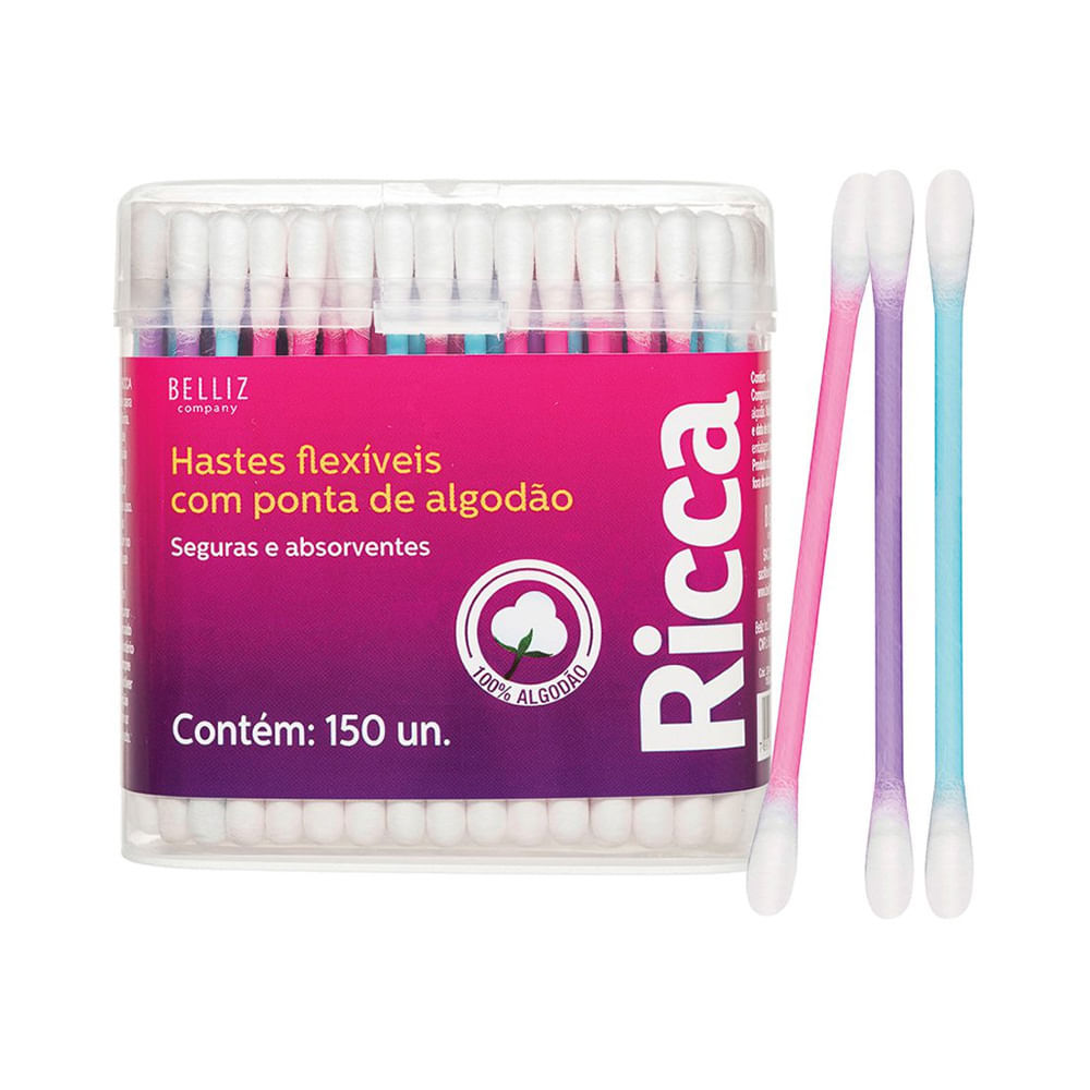 Hastes Flexíveis Ricca Com 150Pcs em Oferta na Shopee