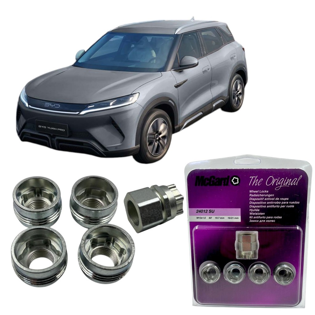 Kit Porca Trava Antifurto Roda Byd Yuan Pro 2025 2026 Mcgard