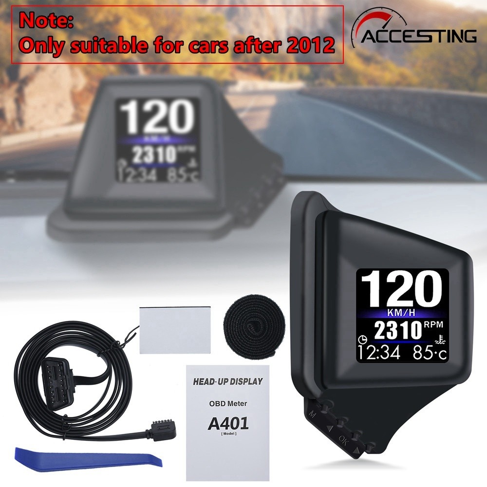 Novo A401 Multi-Function HUD OBD + GPS Car LCD Display Speed Water Temperature Voltage Fuel Consumption