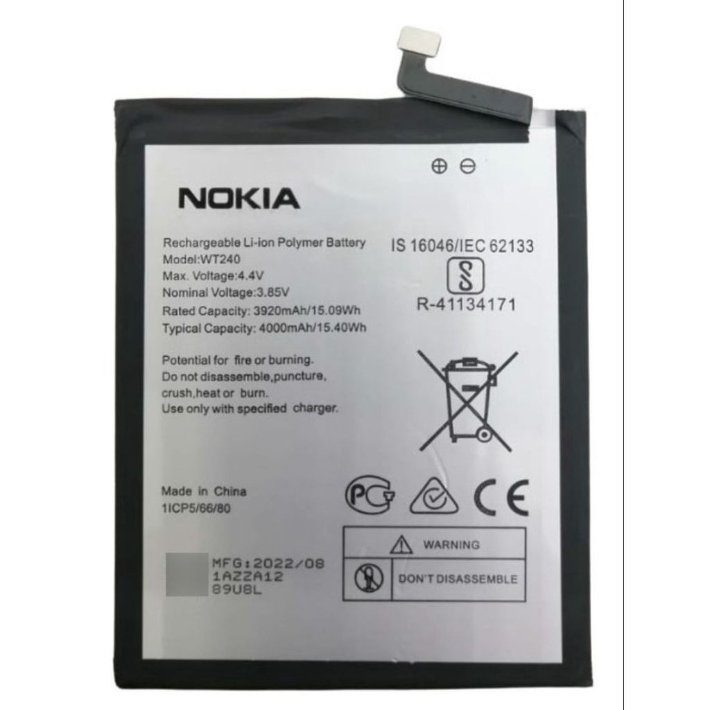 Bateria Nokia 2.4 Wt242 Ta-1274 Ta-1275 Ta-1270 Ta-1277