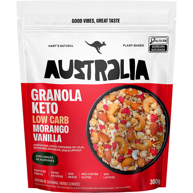 Granola Australia KETO Morango Vanilla