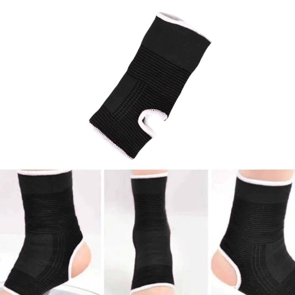 Tornozeleira Elástica Azul e Preta – 1 Unidade – Suporte e Proteção para Treino reforçada