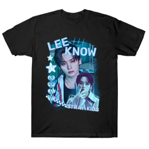 Camiseta Camisa 30.1 Kpop Lee Know Stray Kids Adulto/Infantil Lançamento Unissex Em Algodao Blusa Premium Envio Imediato