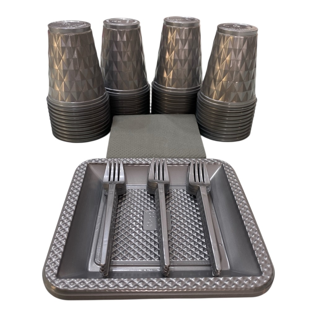 Kit Festa Completa 180 itens Descartáveis Aniversário Diversas Cores