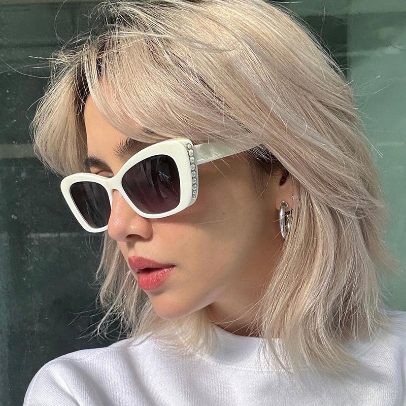 Óculos de sol femininos, modelo «olho de gato», estilo retrô, para uso ao ar livre, com proteção contra raios ultraviole