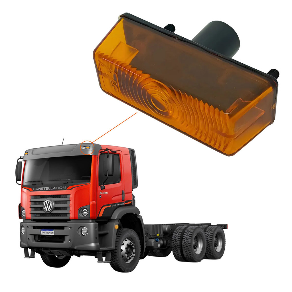 Lanterna Do Teto Para Caminhão Volkswagen Constellation Luz Delimitadora Tapa Sol Ambar em Oferta na Shopee