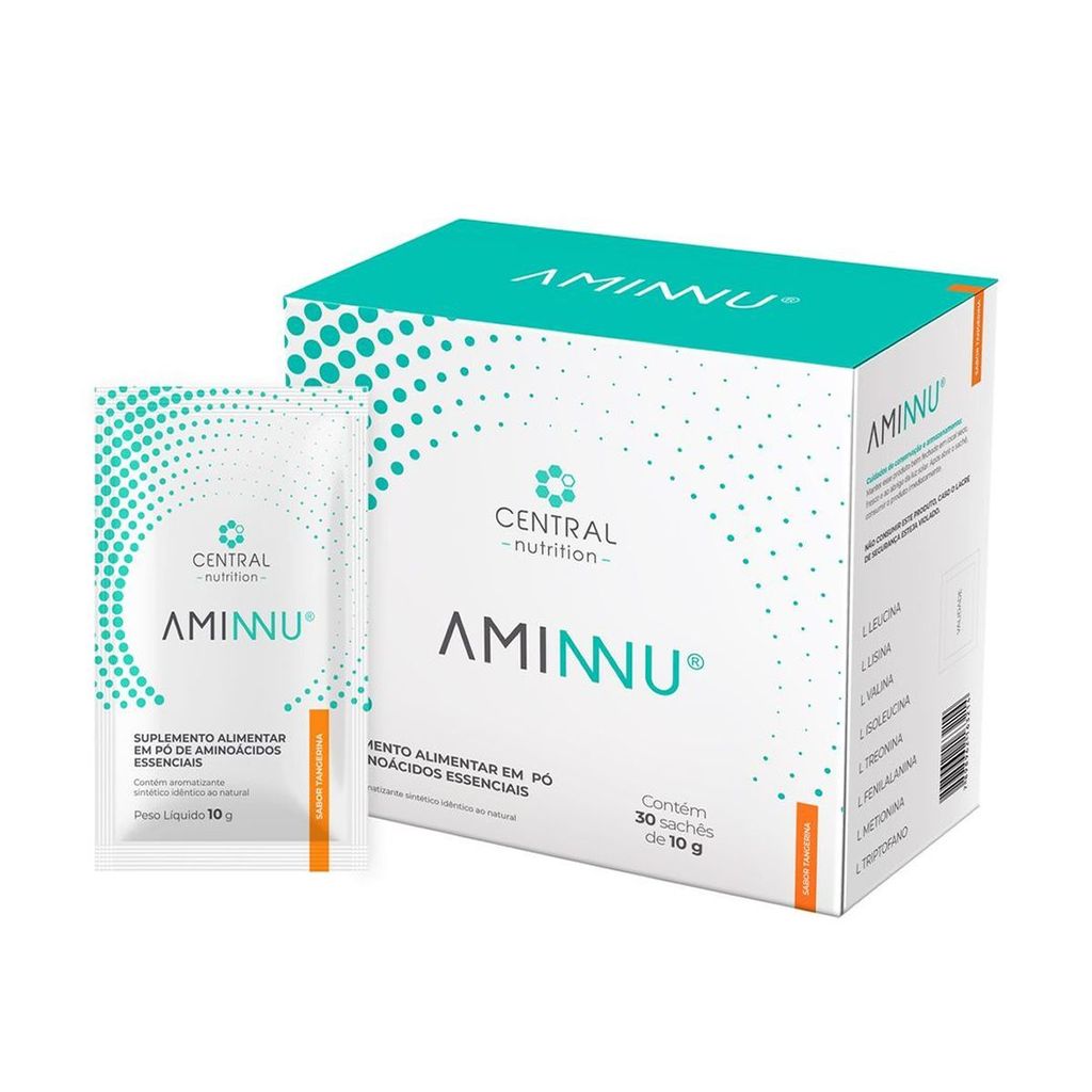 Aminnu - 30 Sachês 10g Tangerina - Central Nutrition