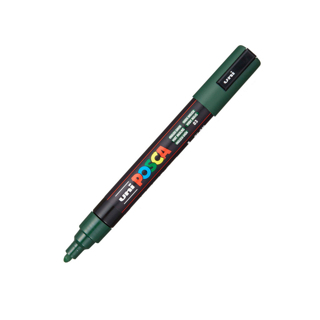 Caneta Posca PC-5M Verde Inglês Uni-Ball em Oferta na Shopee