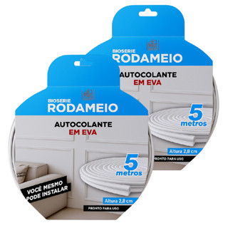 KIT 2 Roda Meio Autocolante Eva Flexivel 2,8cm De Altura Premium 2 unidades de 5 metros cada Make Decor em Oferta na Shopee