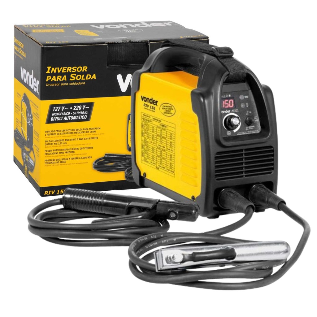 Inversor Para Solda Com Eletrodo E TIG 150A RIV156 Vonder em Oferta na Shopee