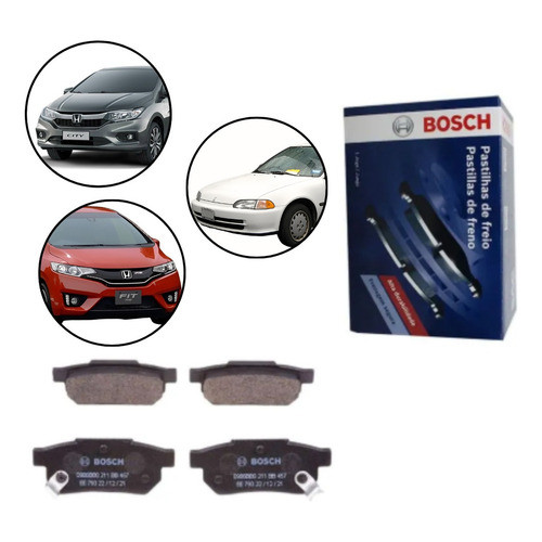 Jogo De Pastilha De Freio Fit 1.5 E City 1.5 - 2008 À 2020 em Oferta na Shopee