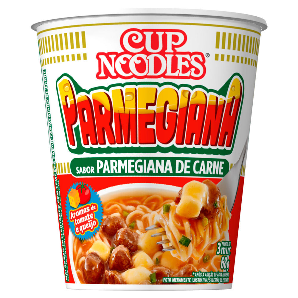 Macarrão Instantâneo Cup Noodles Sabor Parmegiana de Carne 68g