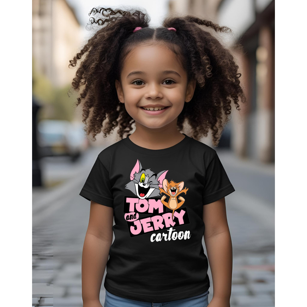 Camiseta Camisa Tshirt Infantil Criança Juvenil Bebê Unissex Algodão Tom e Jerry Cartoon Infantil