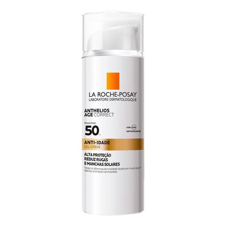 Protetor Solar Facial Anti-idade La Roche-Posay Anthelios Age Correct Gel Creme FPS50 Sem Cor 50g em Oferta na Shopee