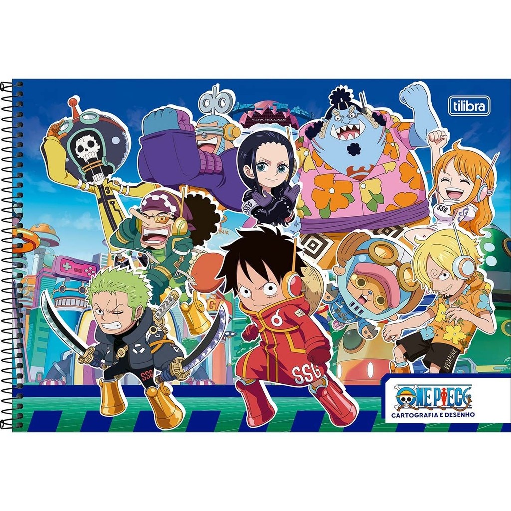 Caderno One Piece Cartografia Desenho 80 fls Tilibra Capa 2