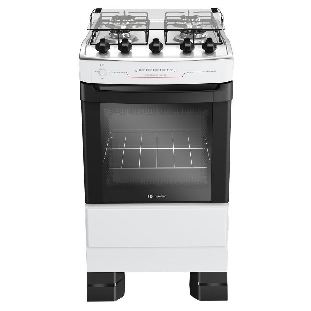 Fogão Mueller 4 Bocas Com Mesa Inox E Acendimento Automático Total Branco Mfi4bf Bivolt em Oferta na Shopee