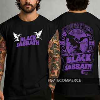 Camiseta Regata Streetwear Black Sabbath Metal Ozzy Osbourne Cavada Oversized em Oferta na Shopee