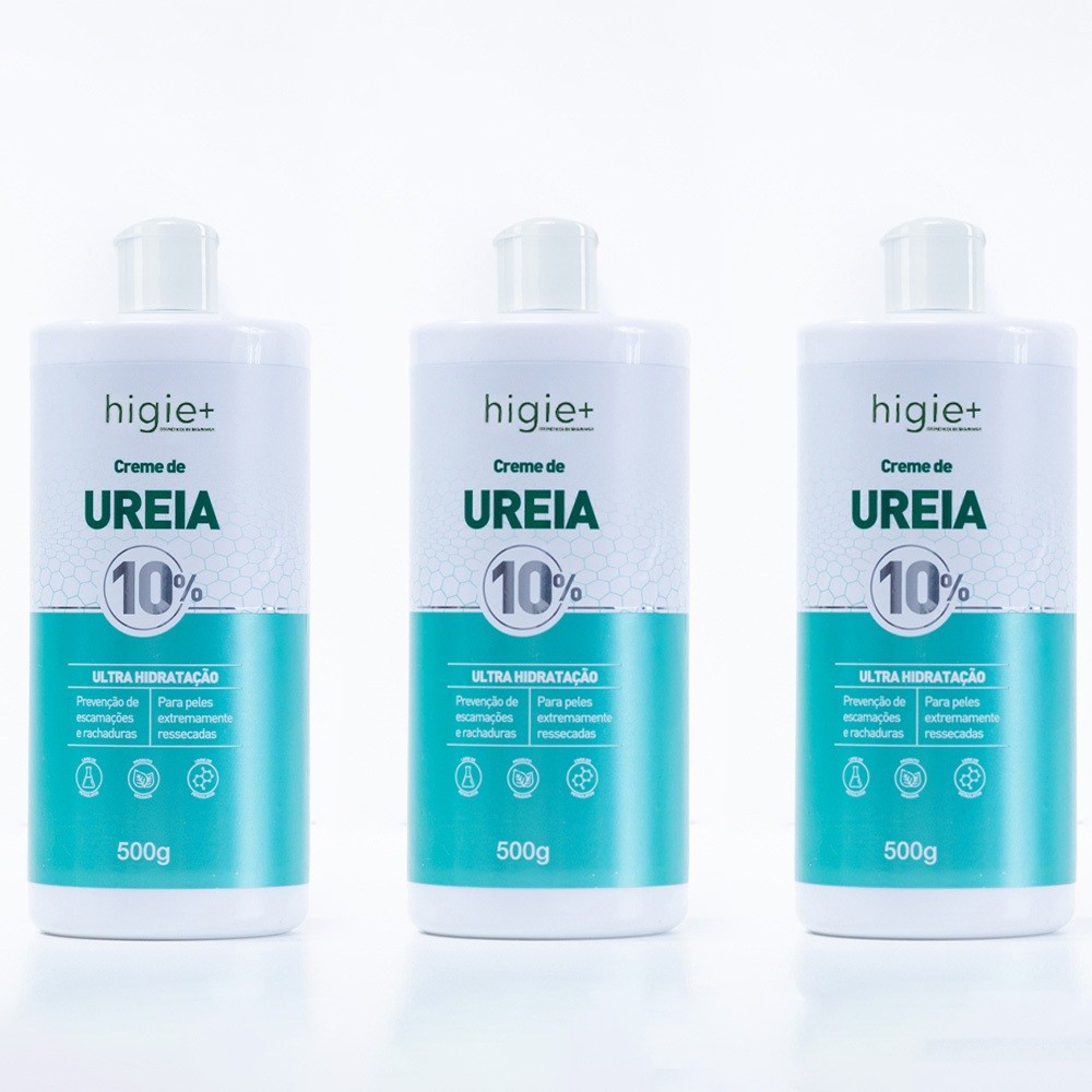 Kit 03 Frascos de Creme de Ureia 10% 500 em Oferta na Shopee