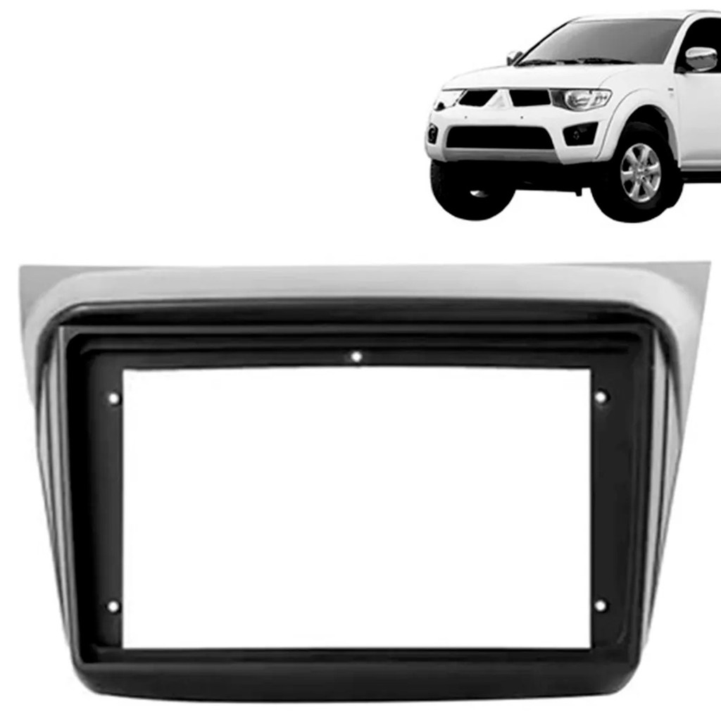 Moldura DVD 2 Din Triton Dakar 2009 2010 2011 2012 2013 2014 2015 2016 2017 2018 2019 Preto
