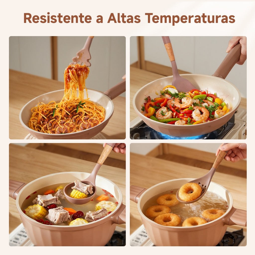 Mollycook Conjunto de Utensílios de Silicone Cozinha Luxo Com 7 Peças · foto 2