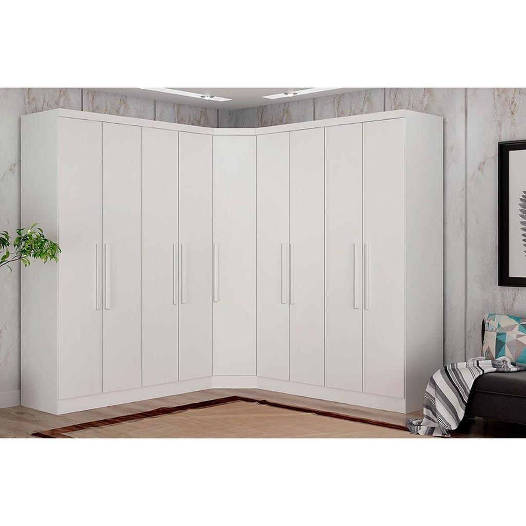 Quarto Casal Modulado Rizon 3 Peças (2 Guarda Roupas + 1 Closet) QC210 Branco - Novo Horizonte em Oferta na Shopee
