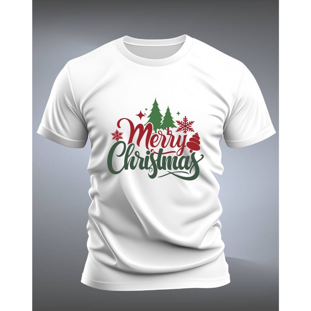 Camiseta Camisa Unissex 30.1 Unisex Natal Merry Christimas Final do Ano Festas Premium Envio Direto