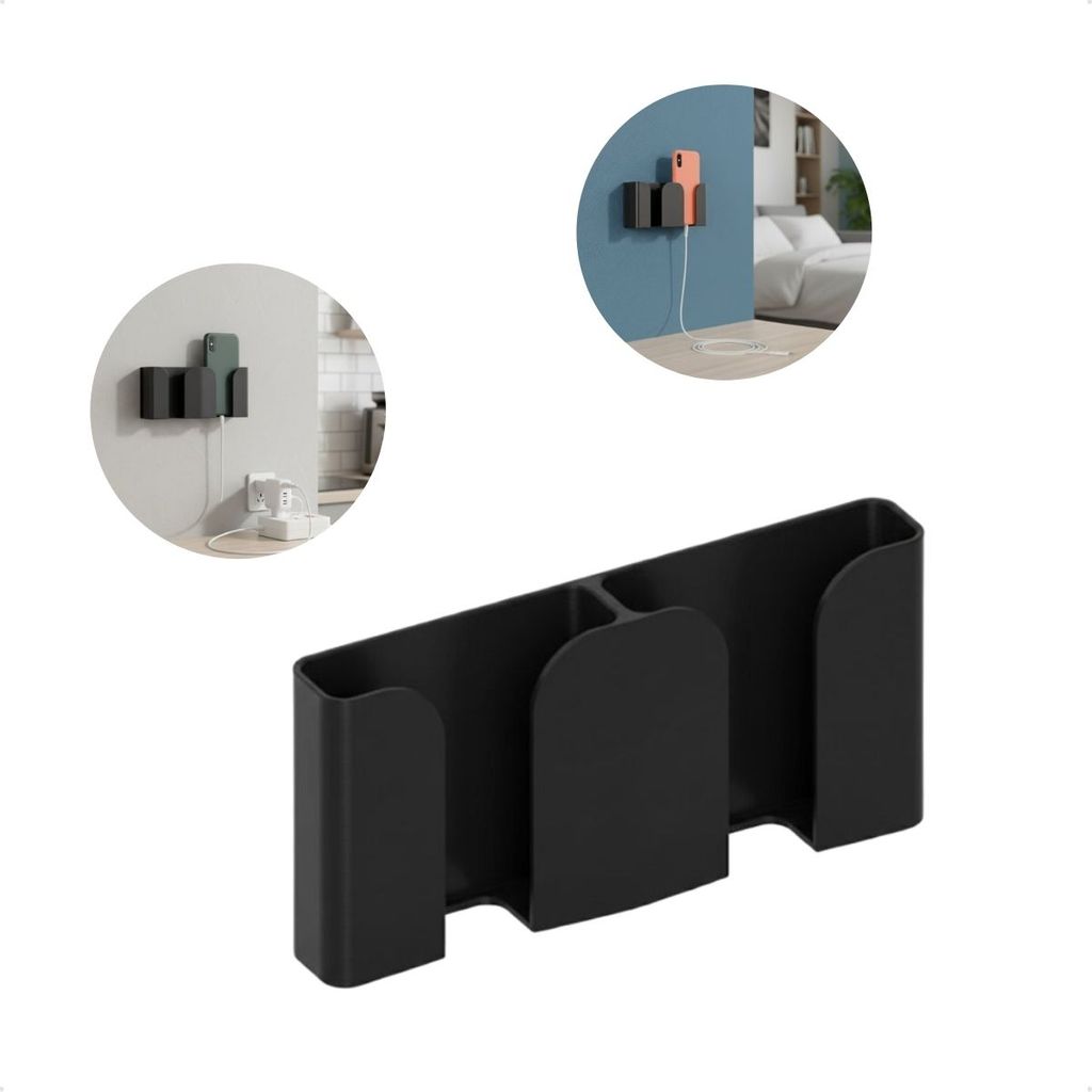 Suporte Organizador De Parede Multiuso Para Celular Suporte Adesivo Sem Furo Plástico Resistente
